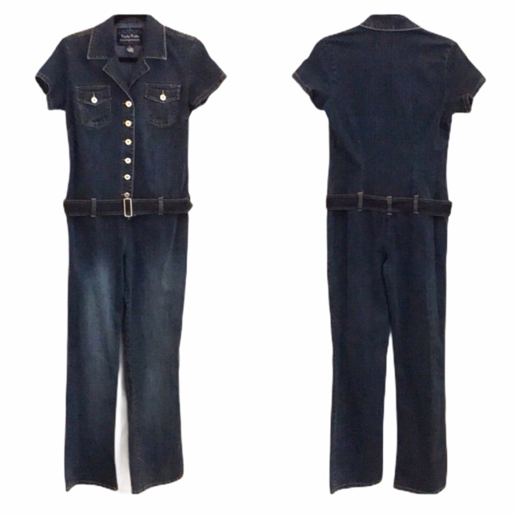 💥 MOVING SALE VINTAGE 90S DENIM JUMPSUIT LARGE